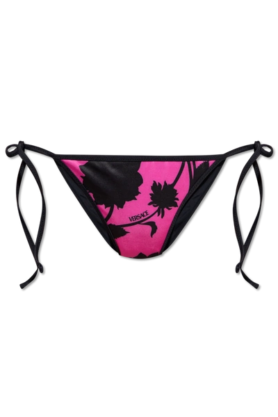 Versace Pink Reversible Bikini Briefs In Multi