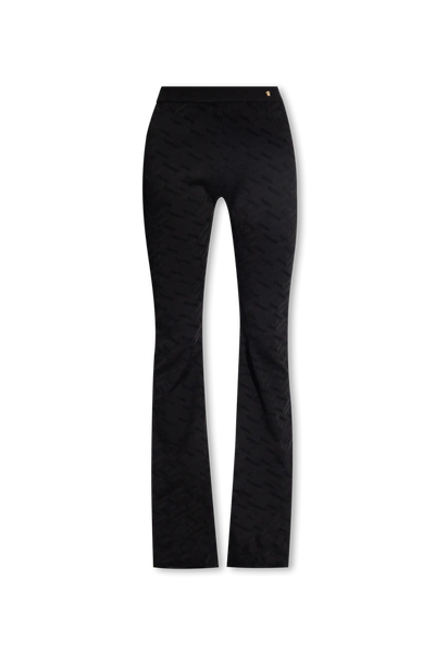 Versace Black La Greca Trousers In New