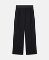 Stella Mccartney Wide-leg Wool Tuxedo Trousers In Black