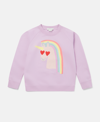 Stella Mccartney Kids' Rainbow Unicorn Motif Sweatshirt In Lilac