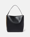 Stella Mccartney Frayme Studded Grainy Alter Mat Tote Bag In Black