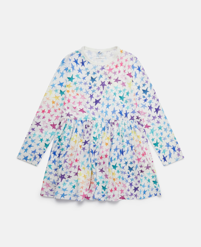 Stella Mccartney Kids' Star-print Cotton Dress In Multicolour