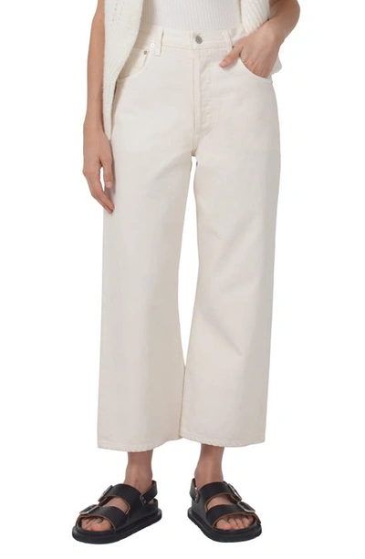 Citizens Of Humanity Gaucho High-rise Wide-leg Jeans In Cream