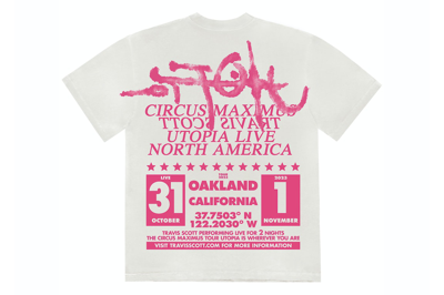 Pre-owned Travis Scott Utopia Is In Oakland T-shirt White