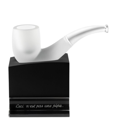 Lalique X René Magritte Pipe Sculpture In Clear