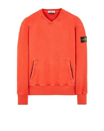 Stone Island Sweatshirt Orange Coton