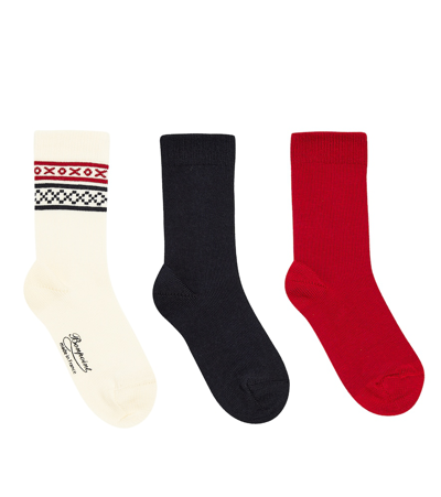 Bonpoint Kids' Cotton-blend Socks In Red