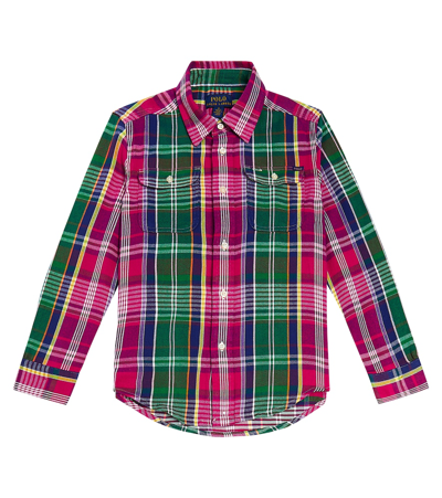 Polo Ralph Lauren Kids' Matlock Checked Cotton Shirt In Multicoloured