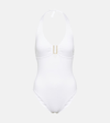 Melissa Odabash Womens White Tampa Halter-neck Swimsuit In White