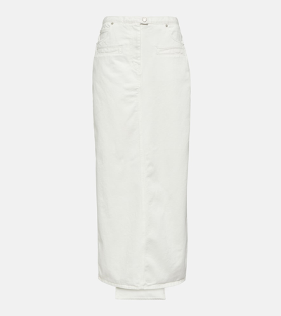 Courrèges Denim Maxi Skirt In White