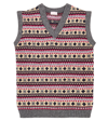 La Coqueta Cacia Fair Isle Wool-blend Sweater Vest In Blue