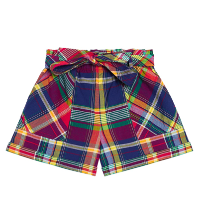 Polo Ralph Lauren Kids' Checked Cotton Shorts In Multicoloured