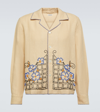 BODE HIMALAYAN POPPY EMBROIDERED LINEN SHIRT