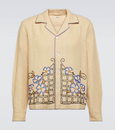 Bode Beige Himalayan Poppy Shirt