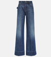 Bottega Veneta High-rise Wide-leg Denim Boyfriend Trousers In Blue