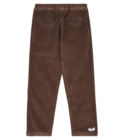 Donsje Kids' Moros Cotton Corduroy Pants In Brown