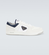 Prada Downtown Re-nylon Low-top Sneakers In White