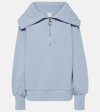 Varley Vine Half-zip Cotton-blend Sweater In Blue