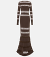Norma Kamali Spliced Dress Fishtail Gown In Brown