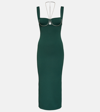 Galvan Celeste Embellished Midi Dress In Green