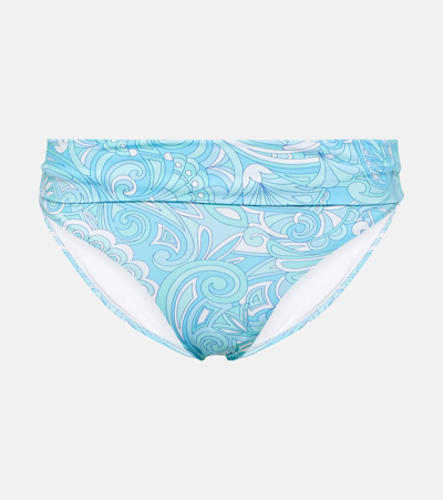 Melissa Odabash Brussels Printed Bikini Bottoms In Blue