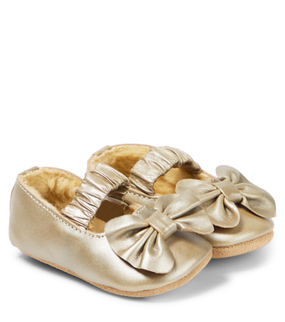 Donsje Baby Neni Metallic Leather Ballet Flats In Gold