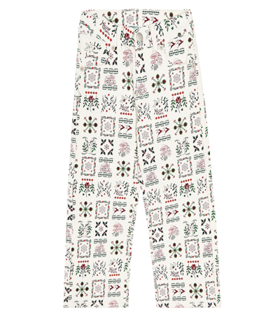 Kenzo Kids' Printed Cotton Pants In Multicoloured