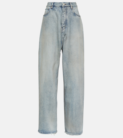 Balenciaga High-rise Wide-leg Jeans In Blue