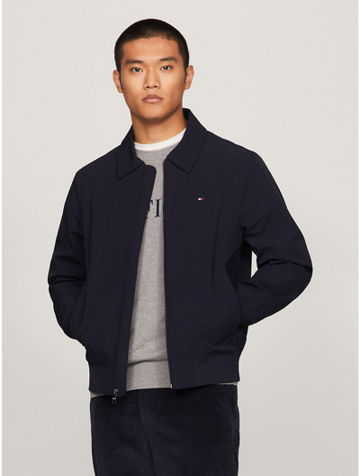 Tommy Hilfiger Flag Logo Bomber Jacket In Navy