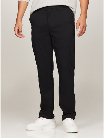 Tommy Hilfiger Regular Fit Solid Stretch Pant In Black