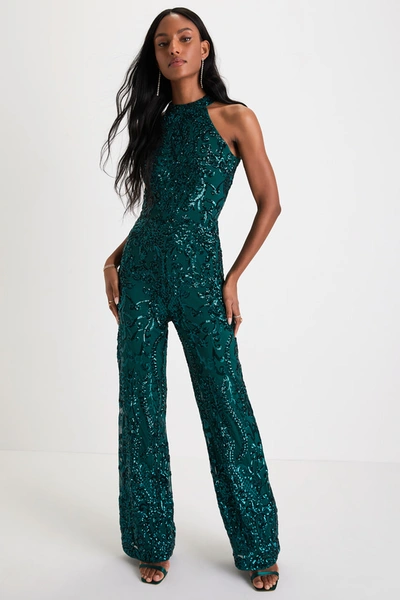 Luscious Landscape Jumpsuit in Radiant Emerald- Re-Stocked!