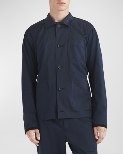Rag & Bone Men's Evan Cotton Sateen Chore Jacket In Navy