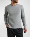 Rails Wade Waffle Thermal Long Sleeve Tee Heather Grey In Heather Grey