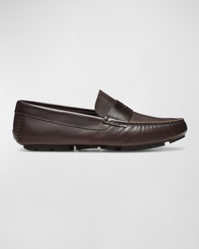 Donald J Pliner Men's Calfskin Driver Penny Loafers In Oxblood