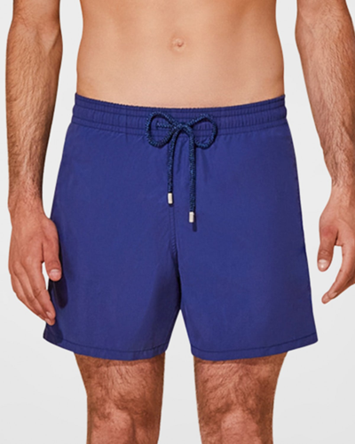 Vilebrequin Solid Swim Shorts In Pastel Blue