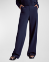 Splendid X Kate Young Wool-blend Straight-leg Pants In Navy