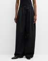 THE ROW CRISELLE PLEATED WIDE-LEG JEANS