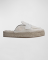 JW ANDERSON COTTON PENNY LOAFER ESPADRILLE MULES