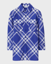 BURBERRY BOY'S ANGELO FRONT-POCKET CHECK SHIRT