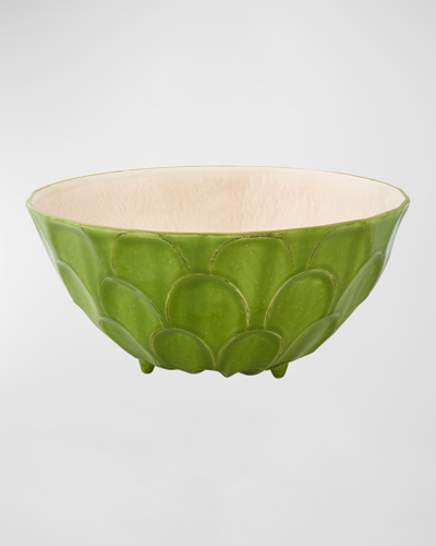 Bordallo Pinheiro Annona 169oz Salad Bowl In Green