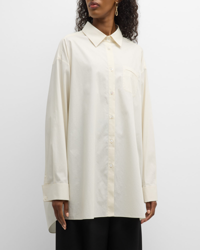 THE ROW MOON OVERSIZE BUTTON-FRONT SHIRT