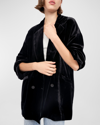 JOIE REMO DOUBLE-BREASTED VELVET BLAZER