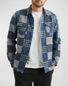 Rails Men's Banton Patchwork Button-down Shirt In Blue Patchwork