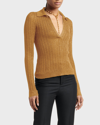 TOM FORD LUREX KNIT POLO SWEATER