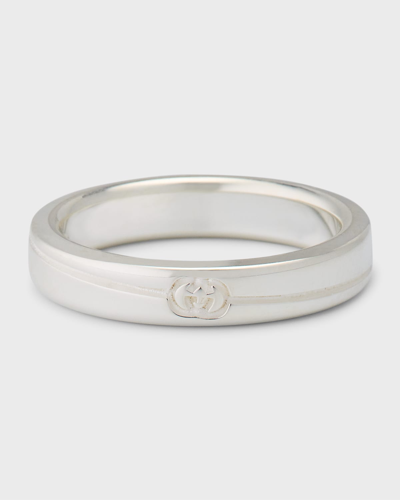 Gucci Men's  Tag Ring, 4mm Silver
