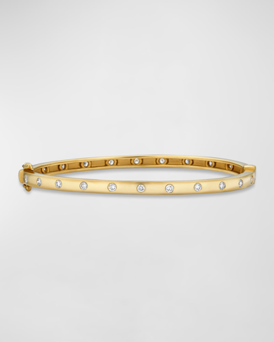 Stone And Strand Together Forever Diamond Eternity Bangle Bracelet In Yellow Gold