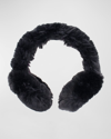 Surell Accessories Faux Rex Rabbit Ear Muffs In Black