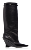 GIVENCHY RAVEN LEATHER KNEE BOOTS
