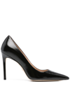 Stuart Weitzman Stuart Patent Leather Stiletto Pumps In Nero