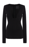 Givenchy Plunged V-neck Top In Black